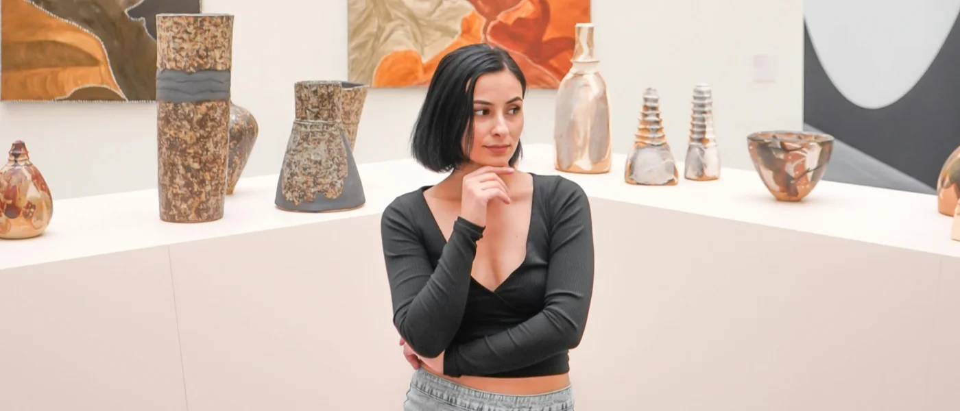 Woman in an Art Gallery